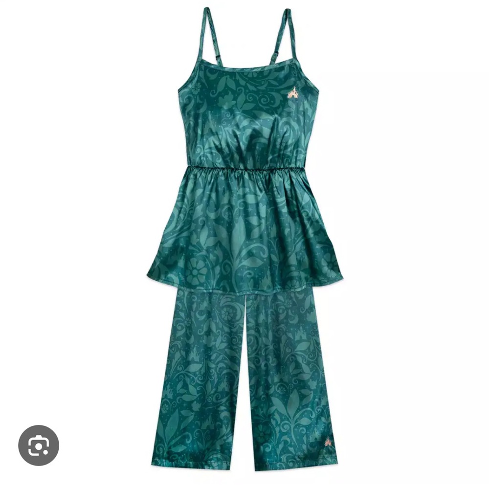 Disney Fantasyland Castle Teal Pajama Set